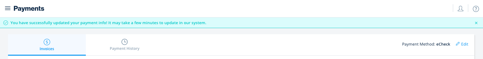 payment updated